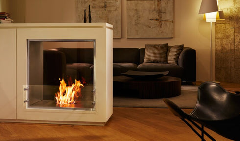 Ecosmart Fire Flex 32DB Double Sided Fireplace Insert - Black Finish / Black Burner - ESF.FX.32DB.B